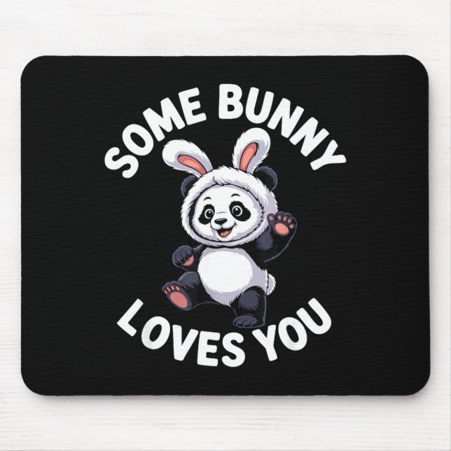 Cute Panda Bunny Easter Some Bunny Loves You  Musmatta (Framsidan)