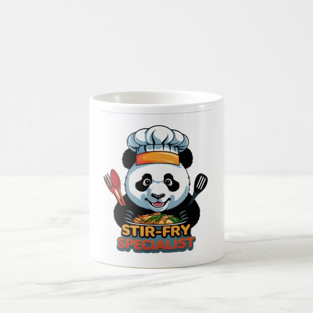 Cute Panda Chef Mugg - StirFry Specialist for Food (Center)