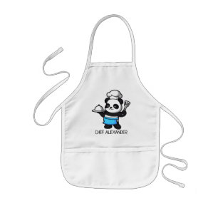 Cute Panda Chef personalize Kids' Apron Barnförkläde