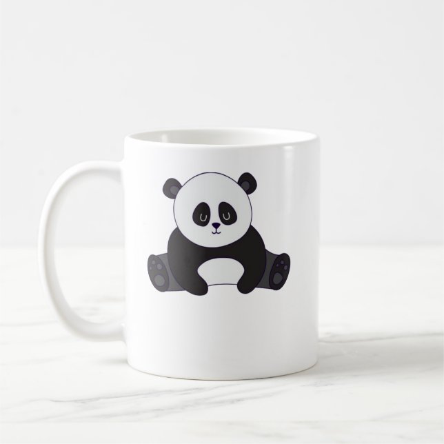 Cute Panda Coffee Mugg - Sip i Stil! (Vänster)
