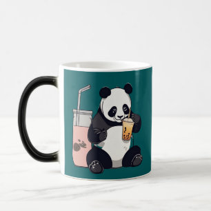 Cute Panda-drickbubbelte, boba-te Magisk Mugg