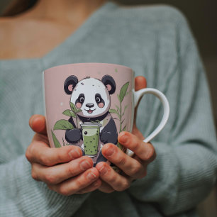 Cute Panda-drickbubbelte, boba-te Magisk Mugg