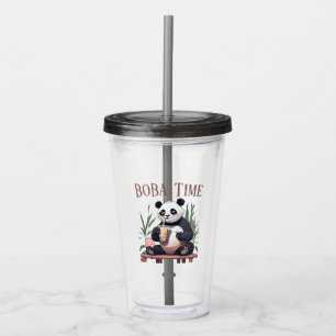 Cute Panda-drickbubbelte, boba-te Take Away Mugg