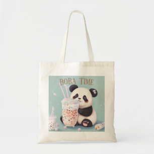 Cute Panda-drickbubbelte, boba-te Tygkasse