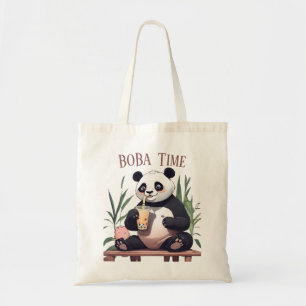 Cute Panda-drickbubbelte, boba-te Tygkasse