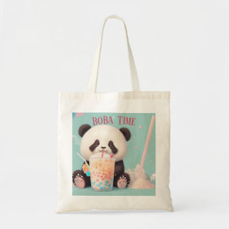 Cute Panda-drickbubbelte, boba-te Tygkasse