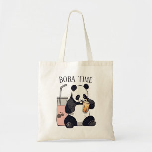 Cute Panda-drickbubbelte, boba-te Tygkasse