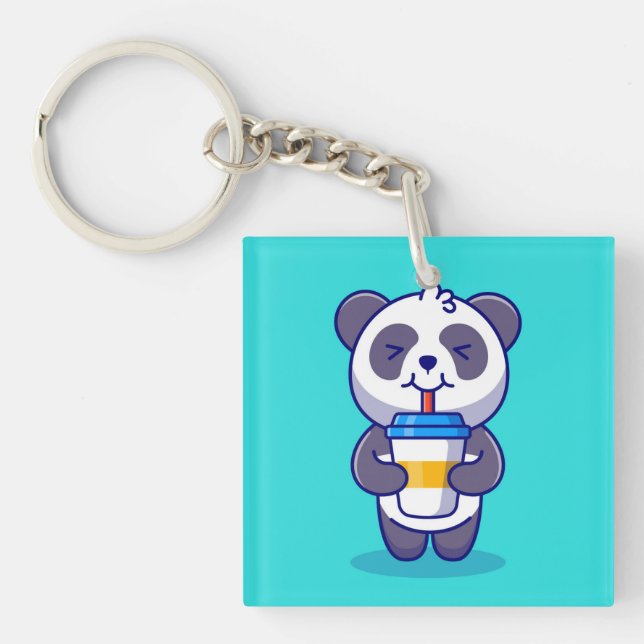 Cute Panda dricker kaffe (Framsidan)