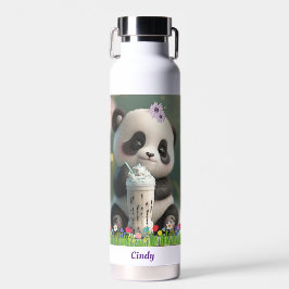 Cute Panda dricker mjölkskaka Personlig Kids