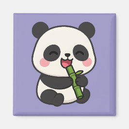 Cute Panda Eating Bamboo - Roligt köks-Magnet Magnet