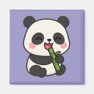 Cute Panda Eating Bamboo - Roligt köks-Magnet Magnet