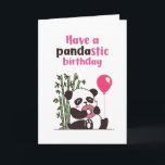 Cute Panda Eating Donut Pandastic Funny Birthday Kort<br><div class="desc">Lustigt och sött födelsedagskort för dem som slår kärlek och humor. Perfekt för att önska dina vänner och din familj grattis på födelsedagen. Besök vår butik om du vill ha mer födelsedagskort. Du hittar något coola,  humoristiskt och ibland sarkastiskt födelsedagskort för din speciella.</div>