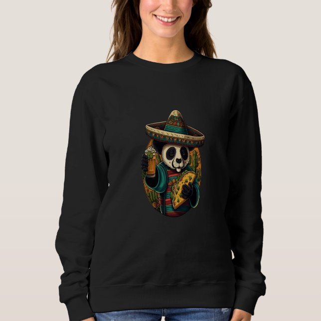 Cute Panda Eating Tacos Mexican Panda Bear Taco T Shirt (Framsida)
