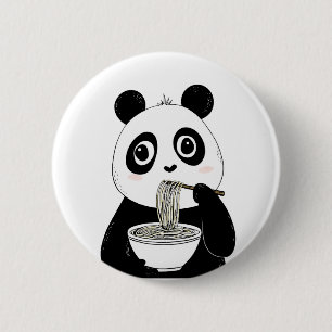 Cute Panda Eating Udon Noodles Knapp