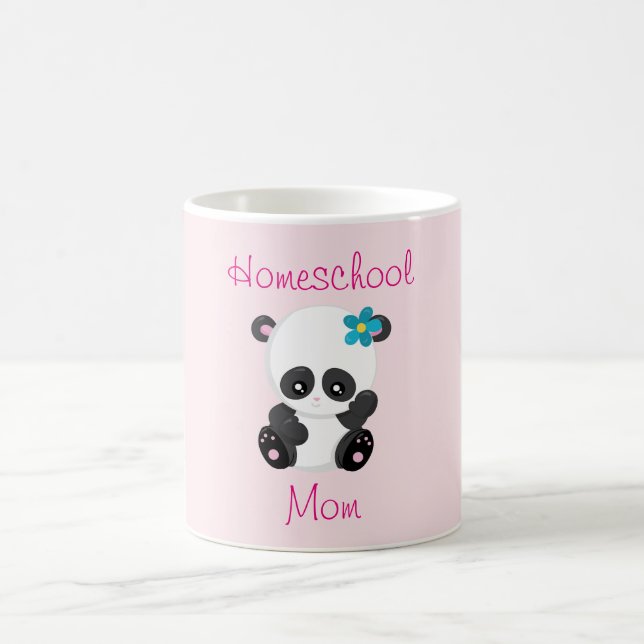 Cute Panda för en homeschool Mamma Kaffemugg (Center)