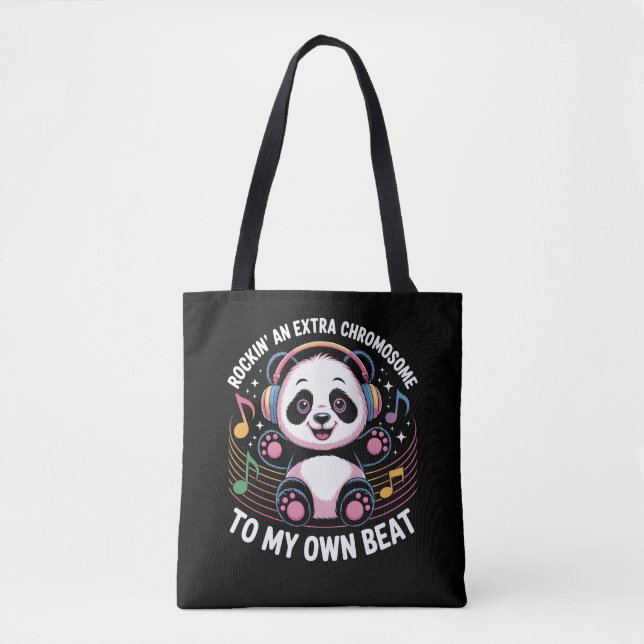 Cute Panda Funny Quotes Tygkasse (Framsida)