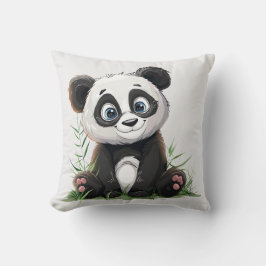 Cute Panda Grönt Bamboo Analize this Cute Pand Kudde