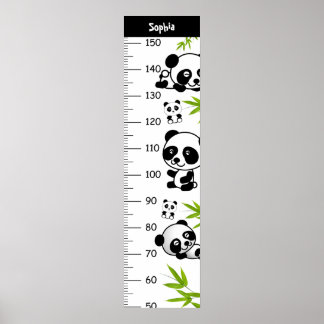 Cute Panda Growth Diagram Poster