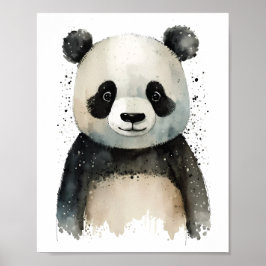 Cute Panda Hanging Poster