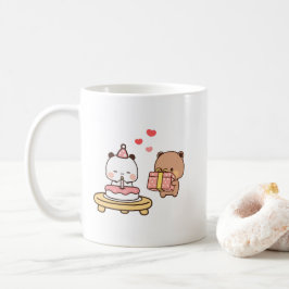 Cute Panda har ett par hugin, bubu och dudu kärlek Kaffemugg
