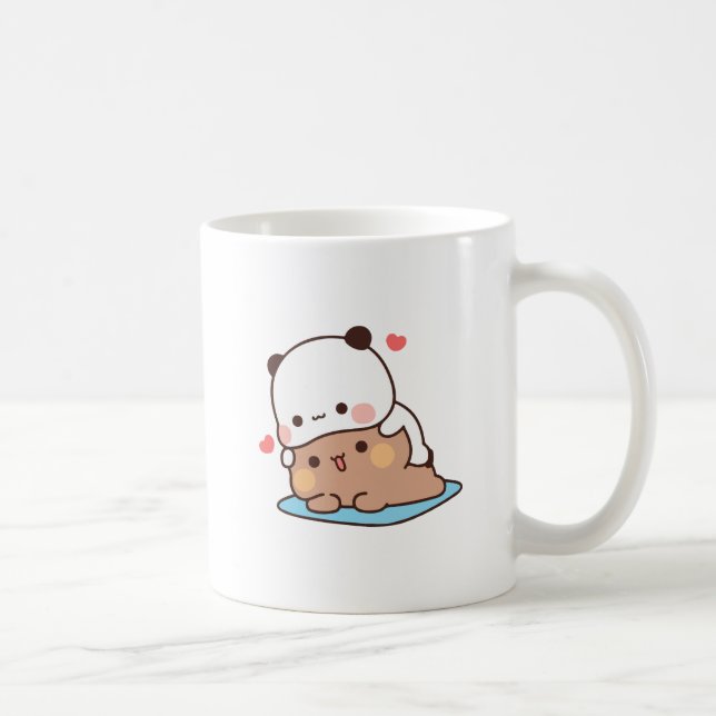 Cute Panda har ett par hugin, bubu och dudu kärlek Kaffemugg (Höger)