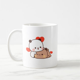 Cute Panda har ett par hugin, bubu och dudu kärlek Kaffemugg