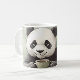 Cute Panda Holding a Mugg, kaffe Mugg