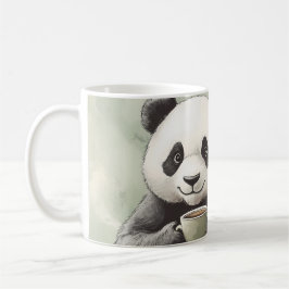Cute Panda Holding a Mugg, kaffe Mugg