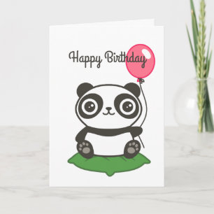 Cute Panda Illustration Kort