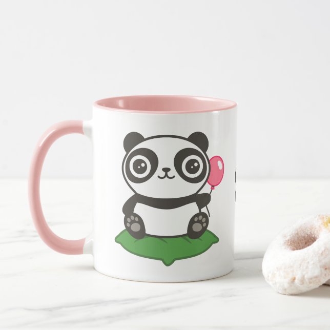 Cute Panda Illustration Mugg (Med munk)