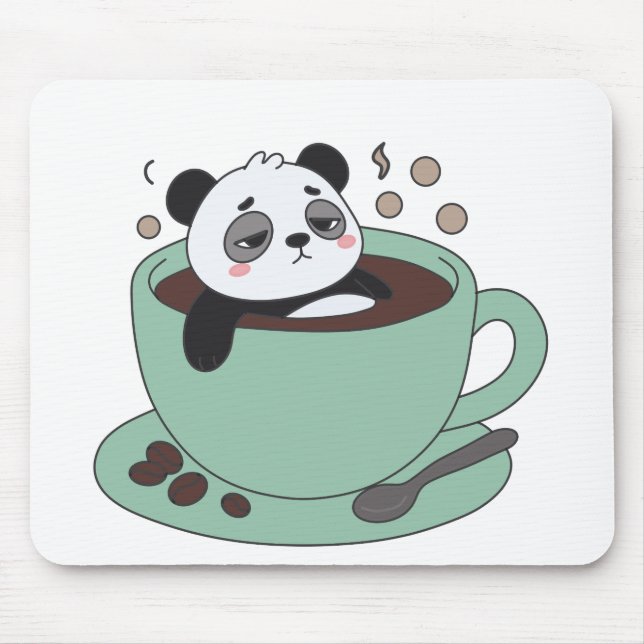 Cute Panda In Coffee Cup Coffee Lover Gift Musmatta (Framsidan)