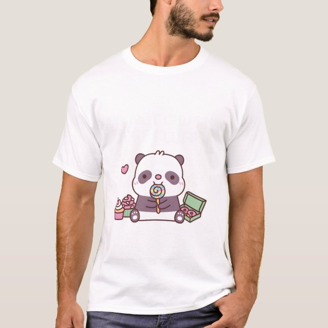 Cute Panda, jag är inte bara Knubbig fluffy Funny T Shirt (Framsida)