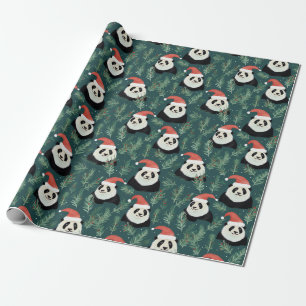 Cute Panda jul mönster Presentpapper