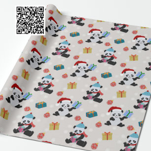 Cute Panda jul Mönster Presentpapper