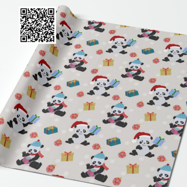 Cute Panda jul Mönster Presentpapper (Skapare uppladdad)
