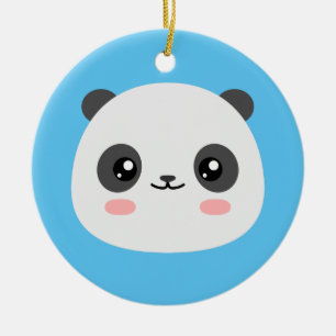 Cute Panda Julgransprydnad Keramik