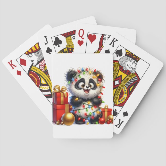 Cute Panda-julkort Casinokort (Baksidan)