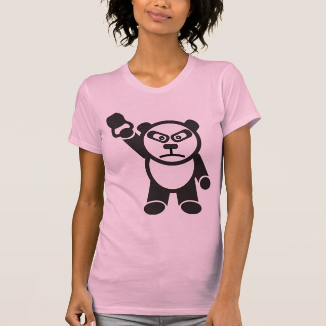 Cute Panda - Kettle Bell Snatch - Bamboo Strong T-shirt (Framsida)