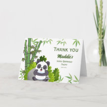 Cute Panda Kiddie Birthday Tack du Card