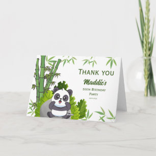 Cute Panda Kiddie Birthday Tack du Card Kort