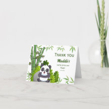 Cute Panda Kiddie Birthday Tack du Card