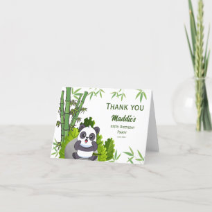 Cute Panda Kiddie Birthday Tack du Card Kort