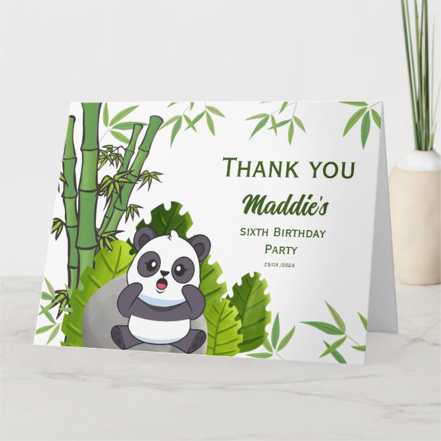 Cute Panda Kiddie Birthday Tack Kort (Framsida)