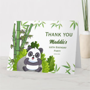 Cute Panda Kiddie Birthday Tack Kort