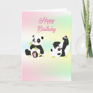 Cute panda kort