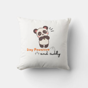 Cute panda-kuddar kudde