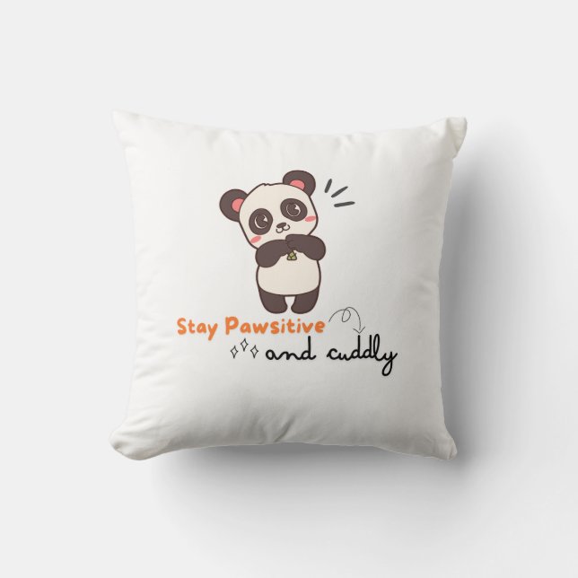 Cute panda-kuddar kudde (Framsida)