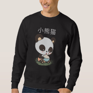 Cute Panda Lång Ärmad Tröja