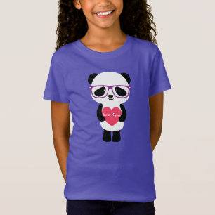 Cute Panda Lila T-shirt