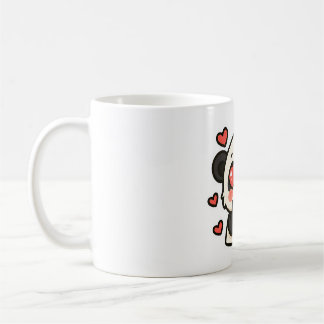 Cute Panda Love Mug – Kawaii Heart Eyes design Kaffemugg